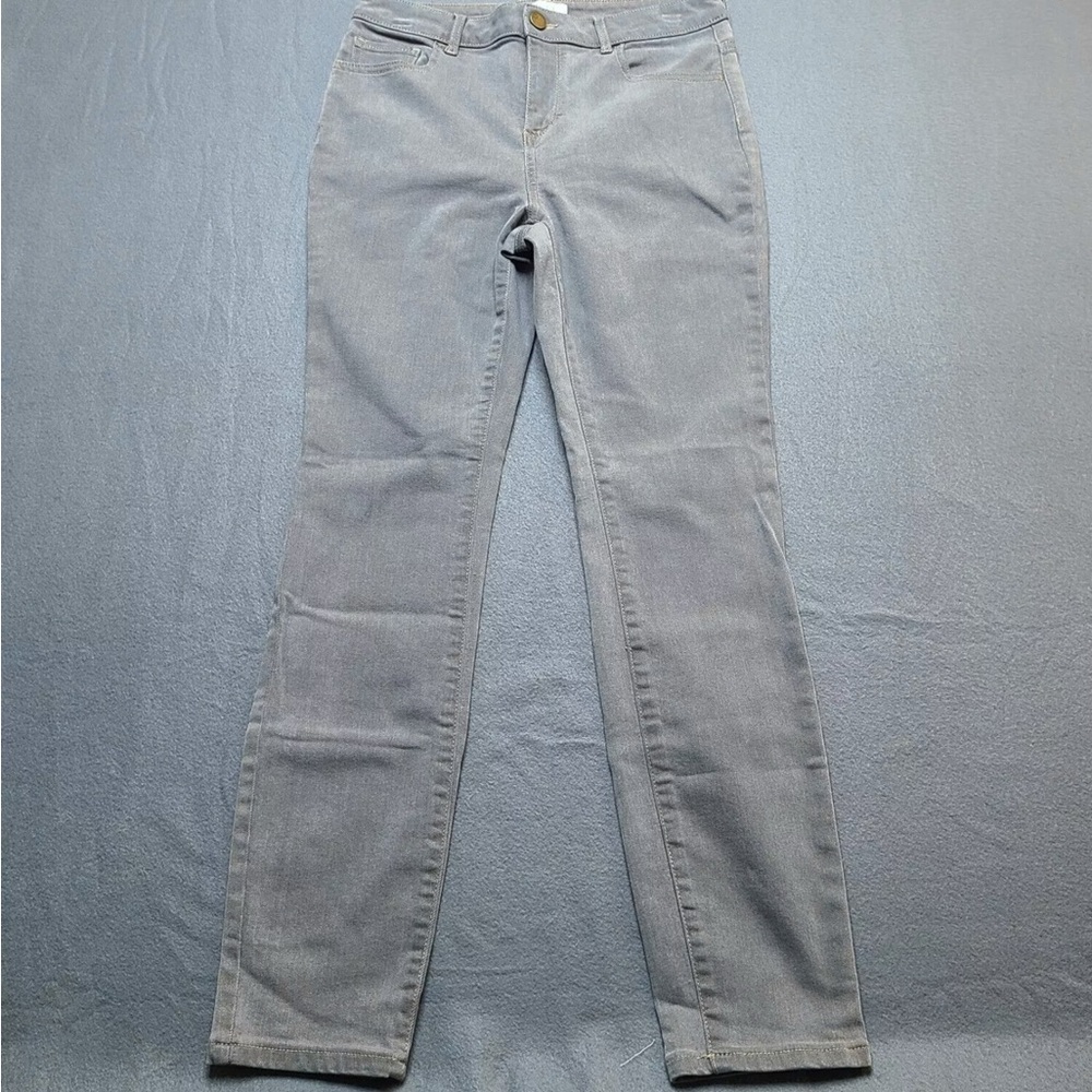 LOGO by Lori Goldstein Gray Skinny Jeans